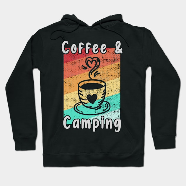 Camping and Coffee Hoodie by Shiva121